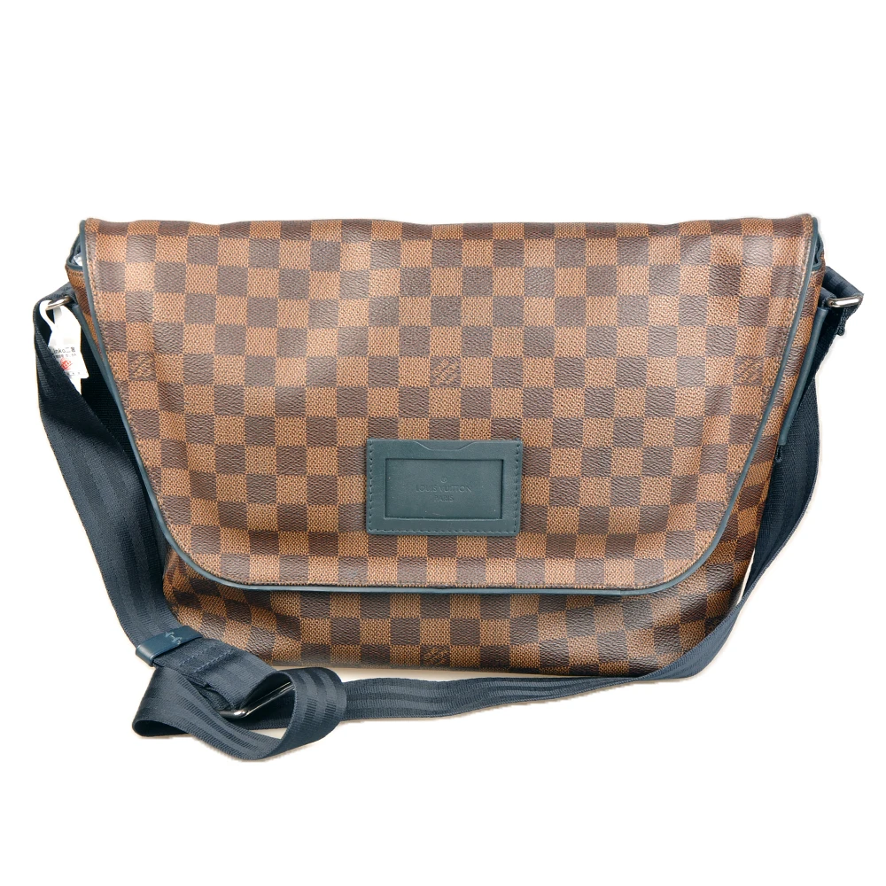 95新 LouisVuitton/路易威登 97新棕棋盘格饺子邮差包/2208