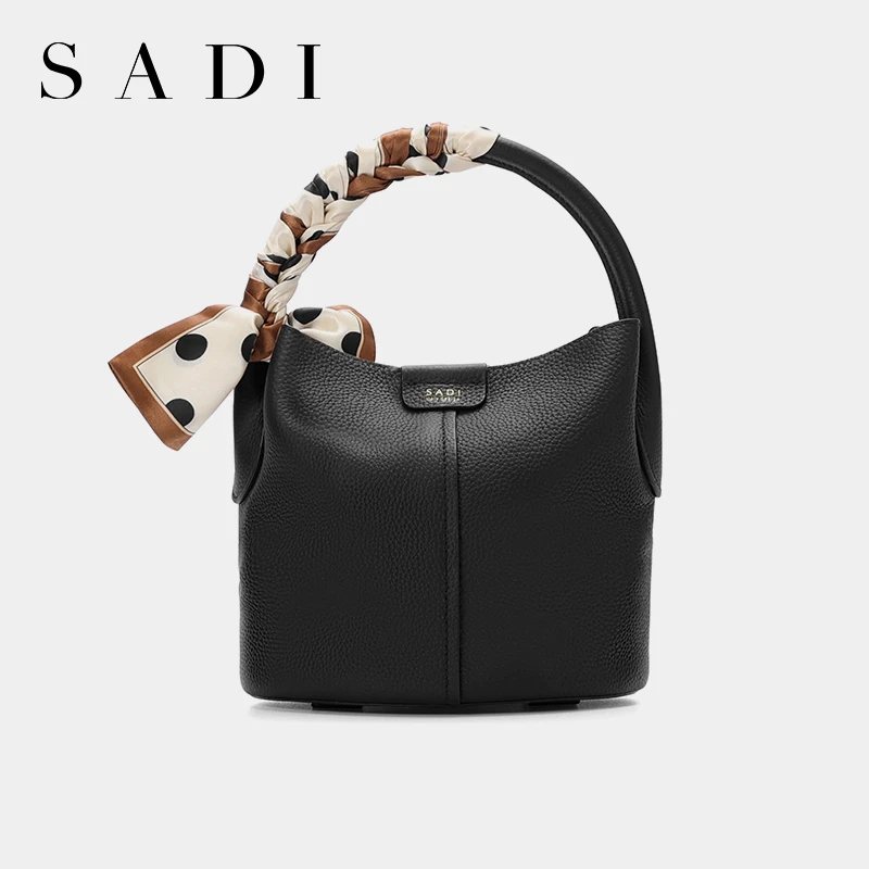 【郭萌萌专属】SADI/萨迪时尚轻奢百搭小众荔枝纹水桶包 SDX20482