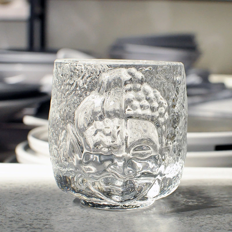 【120ml】伏魔杯一念间日式网红茶杯透明磨砂玻璃杯创意威士忌杯