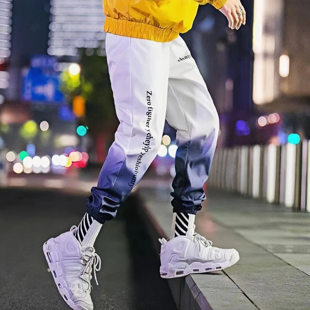 春夏裤子男士夏季薄款宽松速干九分运动裤小脚工装学生休闲长裤子