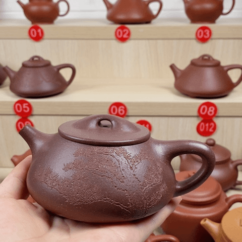 紫砂茶壶1****6半手工制作工艺