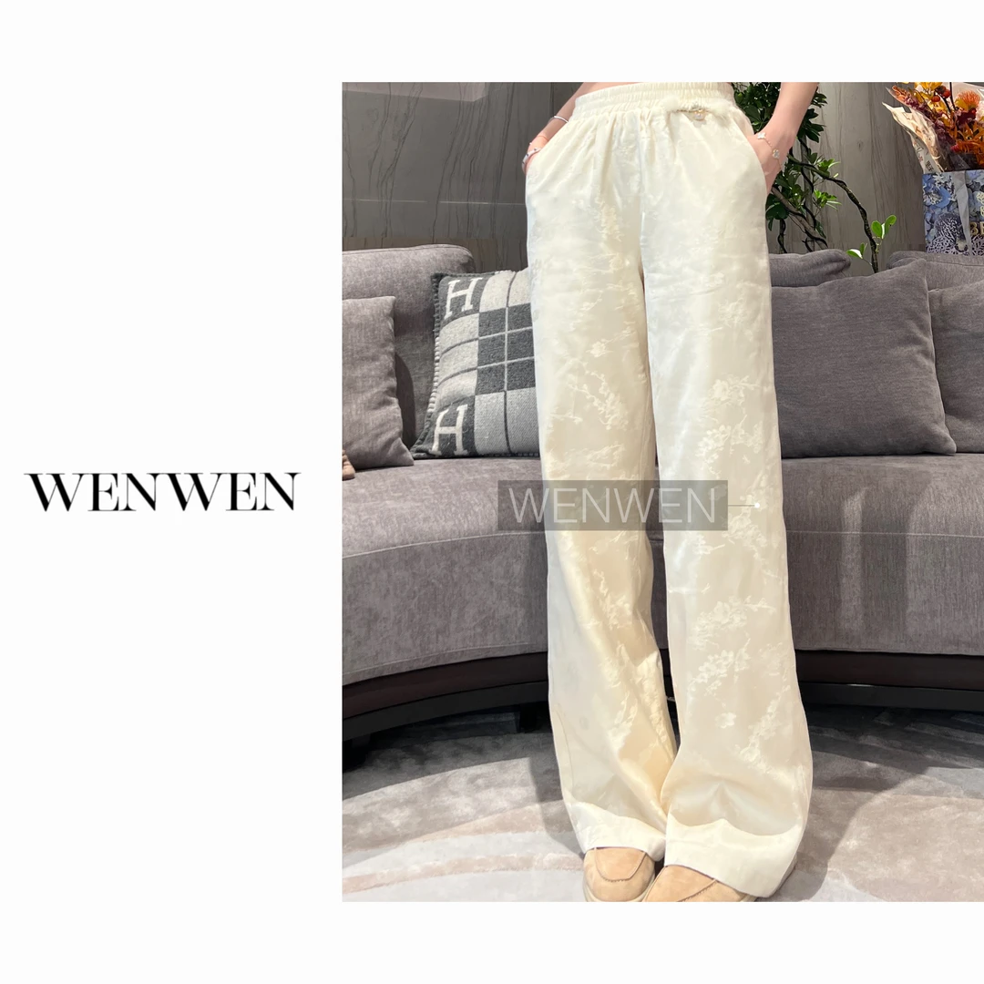 高定-WENWEN【新中式国风显瘦百搭时尚舒适大方夹棉加厚直筒裤】