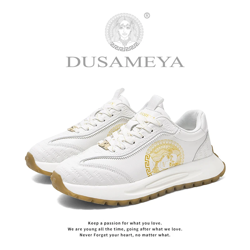 DUSAMEYA/杜莎米娅奢品男鞋春季轻奢潮鞋百搭潮流男士休闲鞋板鞋