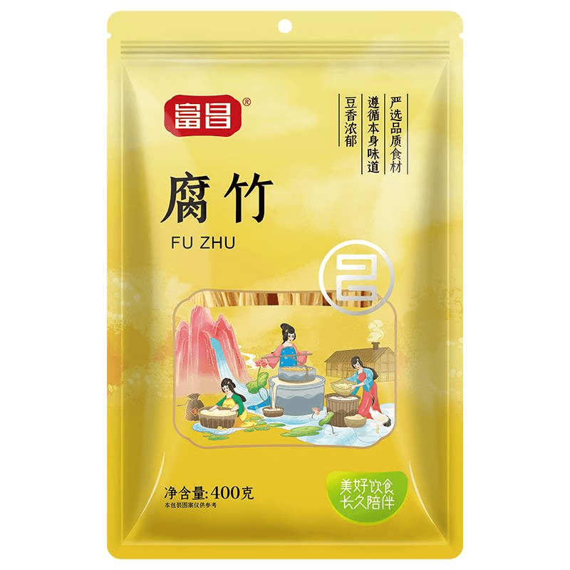 南美豹 富昌腐竹干货正非油炸豆皮黄豆制品腐竹官方店笋0g