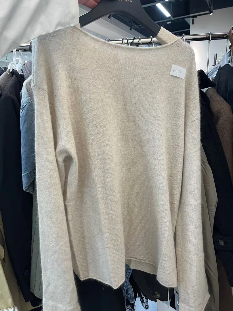 YaoPeiQi 浣熊绒羊毛针织衫套头上衣50507