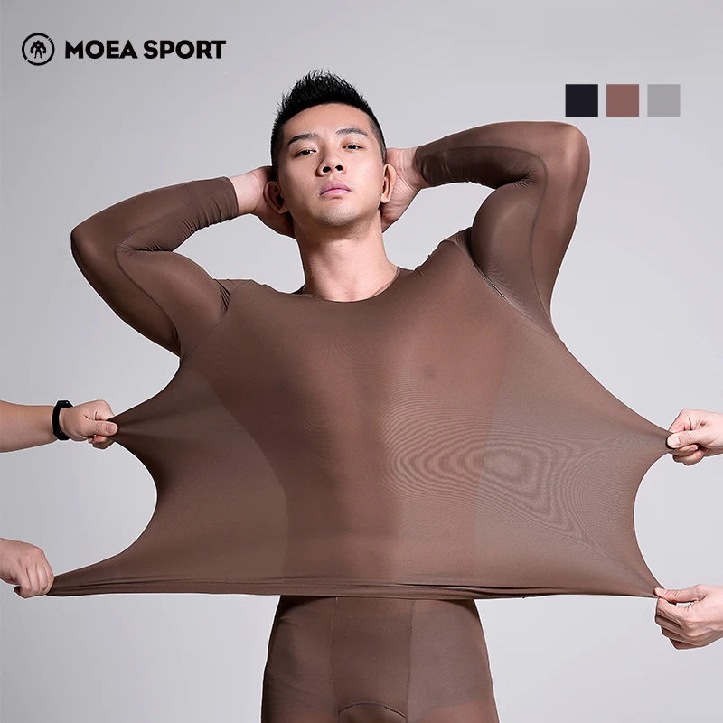 墨立方秋冬睡衣家居服内衣男士无痕发热美肤衣玻尿酸打底保暖套装