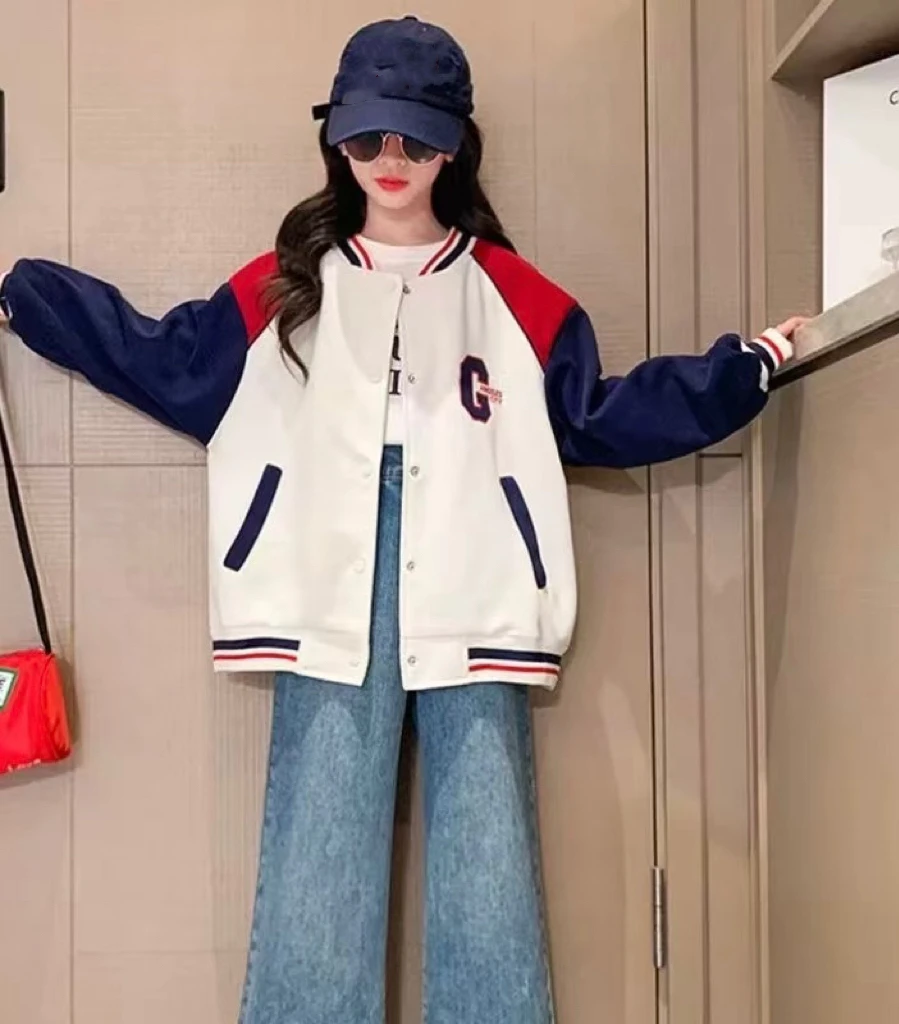 3-4-0271男女童秋款大G棒球服外套