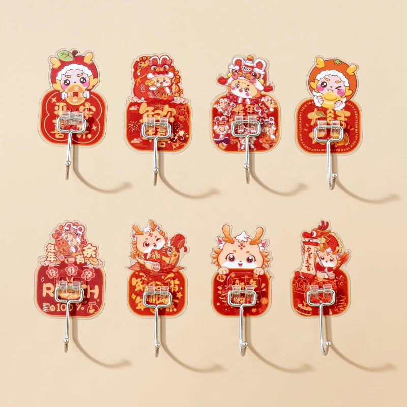 无痕强力粘钩新年挂件挂钩浴室厨房挂饰无痕钩新年元旦过年装饰品