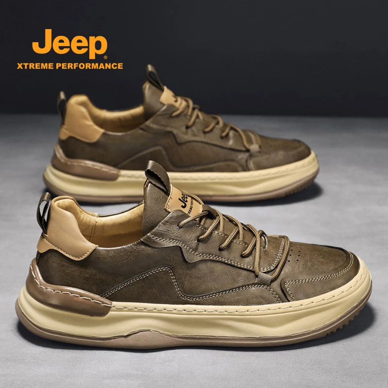 jeep吉普板鞋男士秋季男鞋高端2025新款潮牌百搭品牌休闲鞋子男款