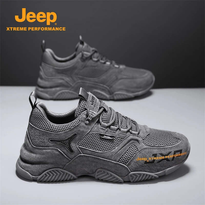 jeep吉普男鞋老爹鞋男士休闲鞋2025秋季潮牌爆款登山运动鞋子男款