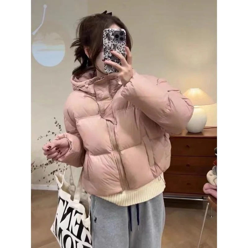 设计感短款羽绒棉服外套女季新款韩版小个子加厚连帽面包服潮