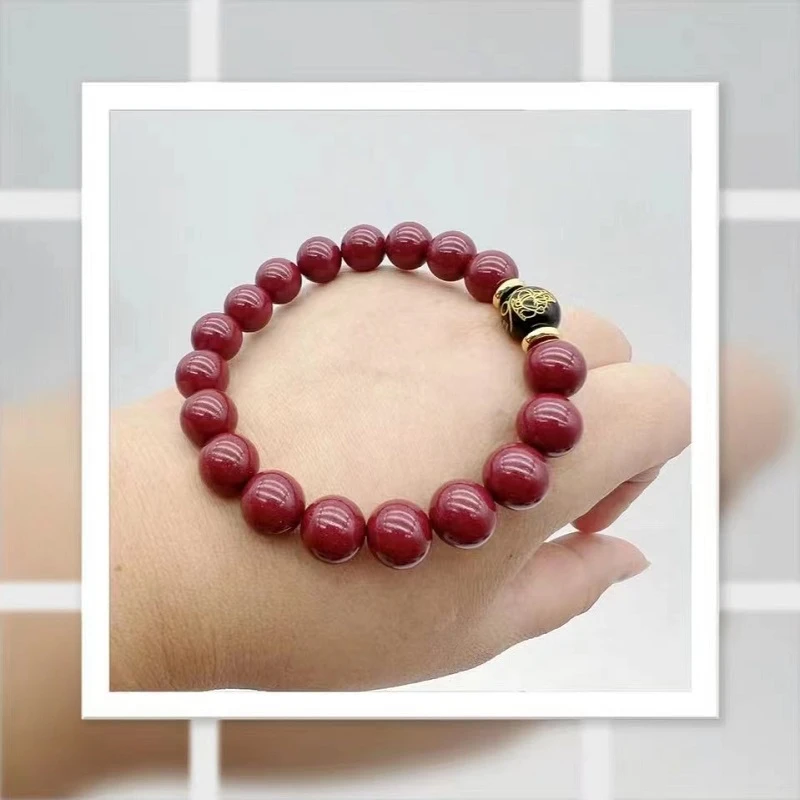 77朱砂紫金色时尚月老（姻）～（缘）8—12男女款手链