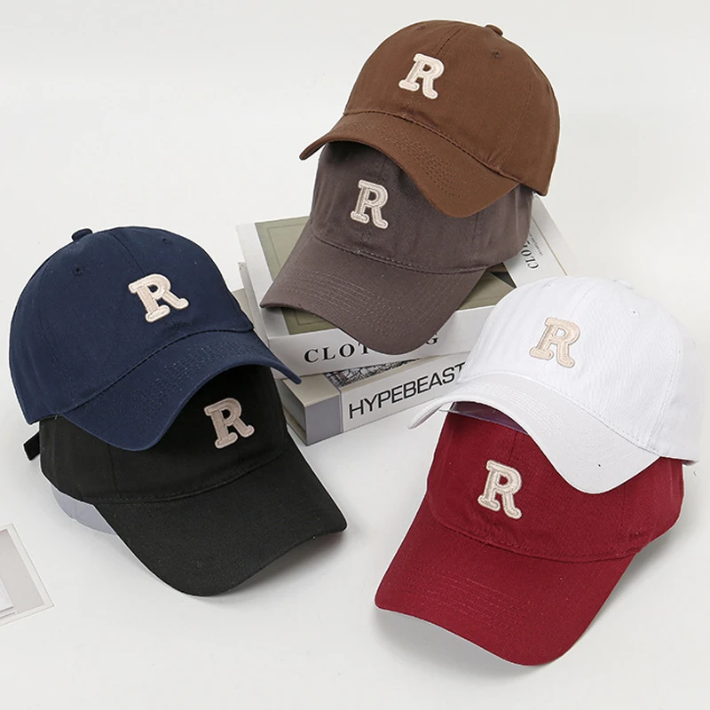 【福利】R标字母棒球帽女百搭显瘦显脸小鸭舌帽男运动防晒遮阳帽子