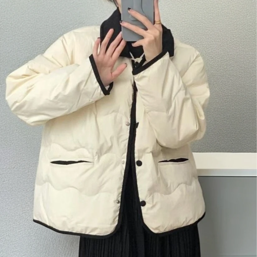 【海哥专属】小香风短款翻领保暖外套A495