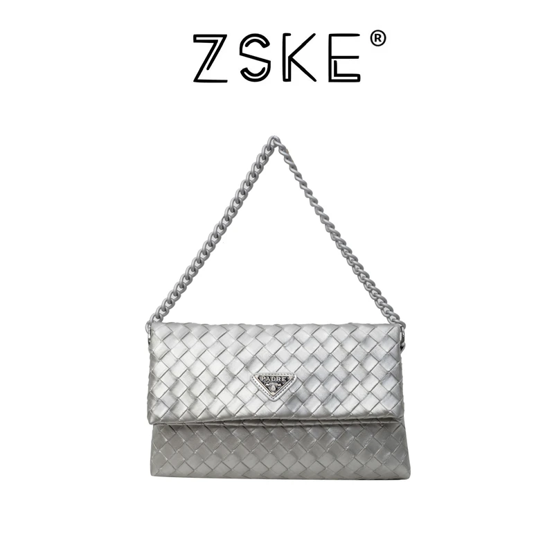 编织流行波士顿包包女夏季百搭2024新款手提枕头包小众设计斜挎包