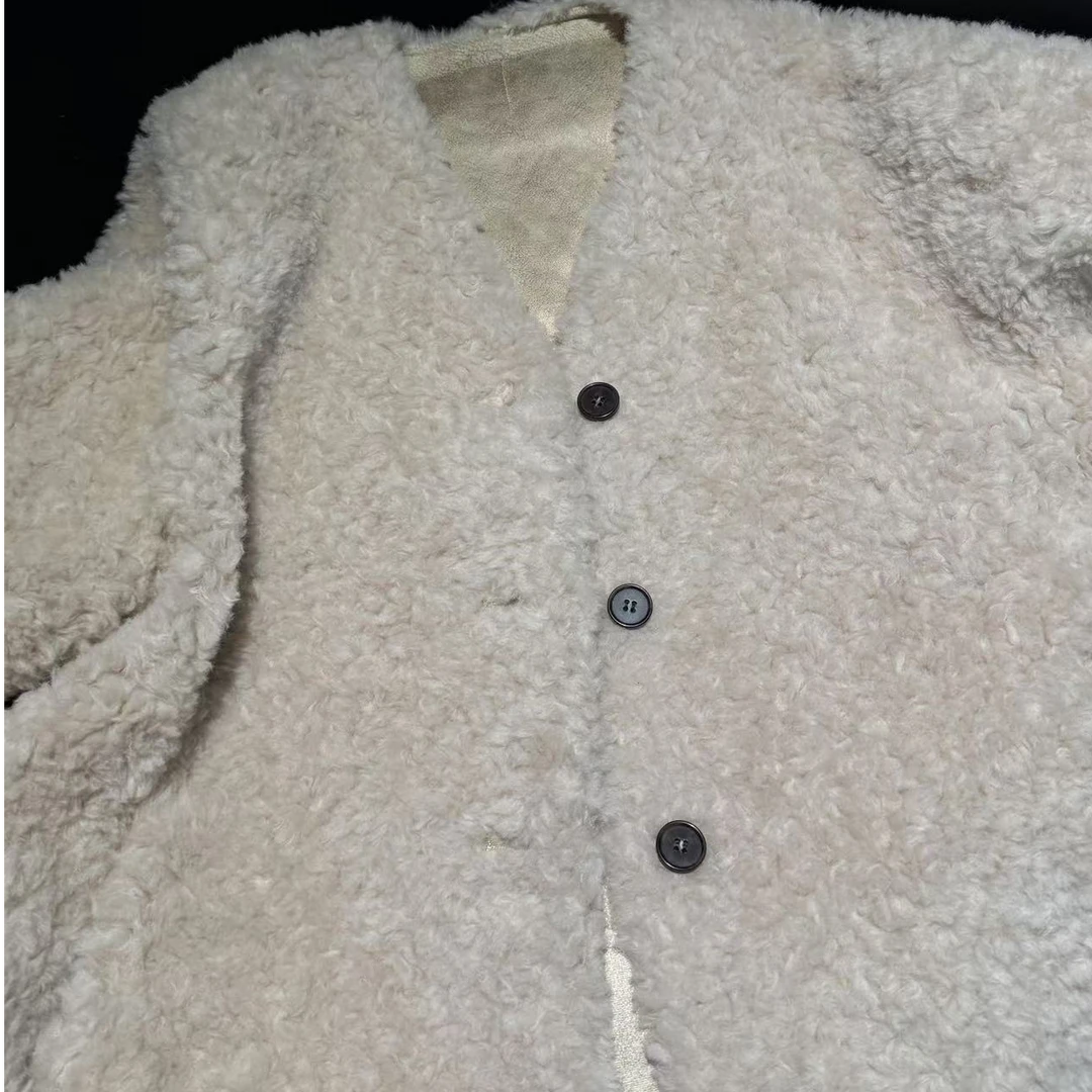 JIUJIU【糖炒板栗】100%羊毛毛外套百搭冬季厚款时尚小众上衣女