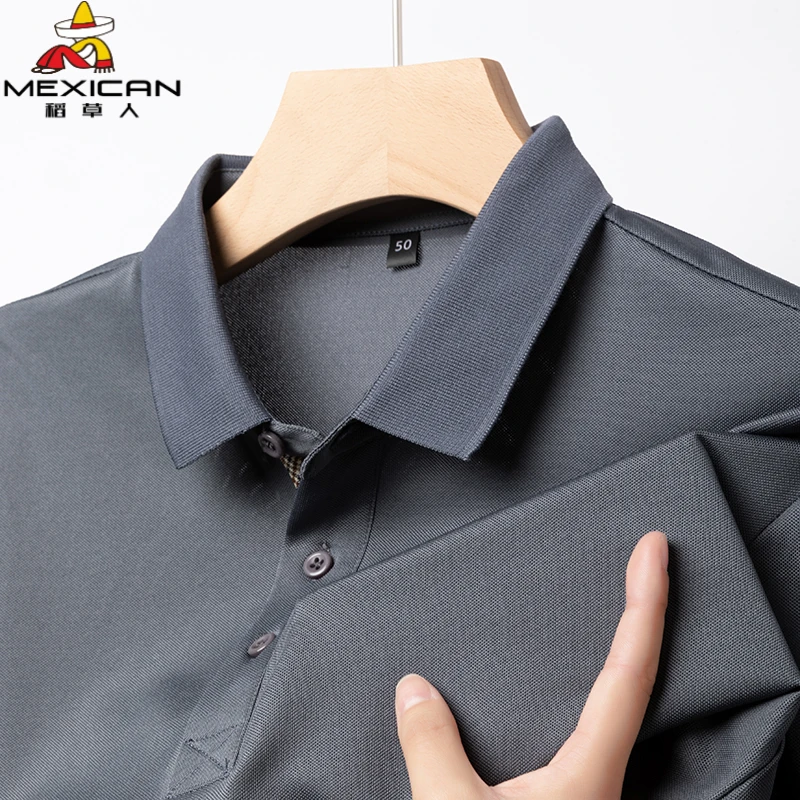 稻草人夏季新款男士短袖恤休闲纯色百搭薄款修身衫高档上衣