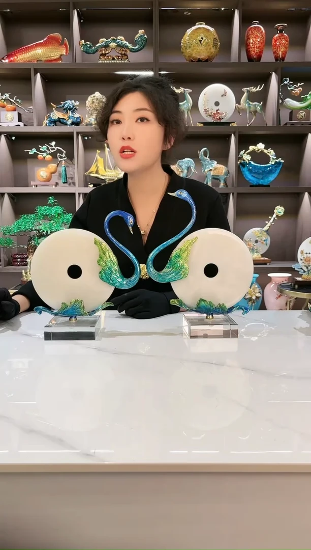 【闪购商品】书法天鹅平安扣一对