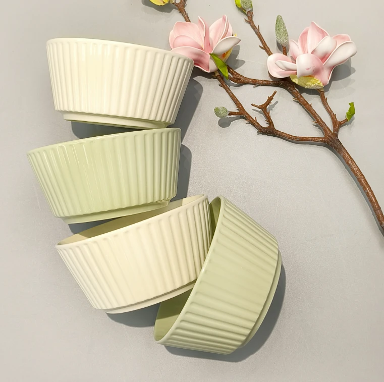 罗马奶油风6英寸面碗【4个装】颜色不指定