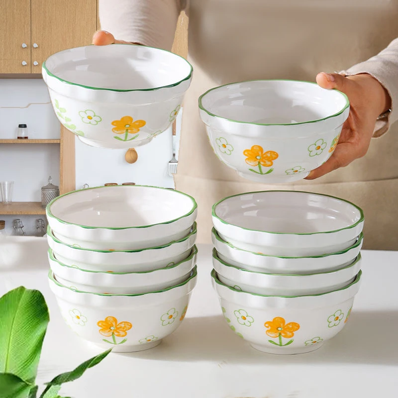 【8个装】清新花语4.5英寸米饭碗