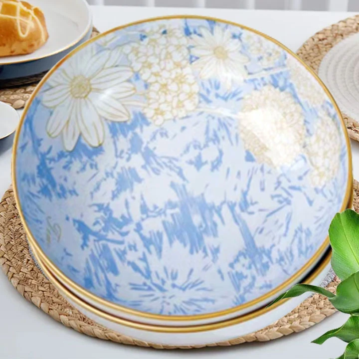 时光漫步汤盆9英寸陶瓷家用大号毛血旺酸菜鱼汤碗1个