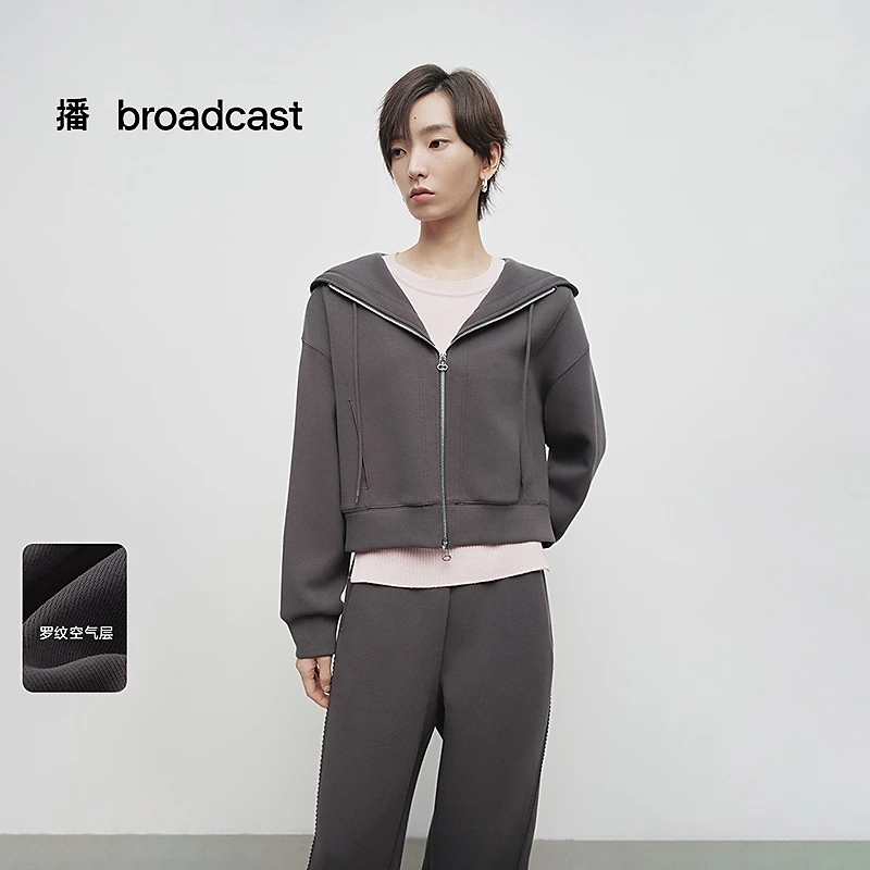 【商场同款】25年春夏播时尚简约飘带连帽领外套BDS1WD1599