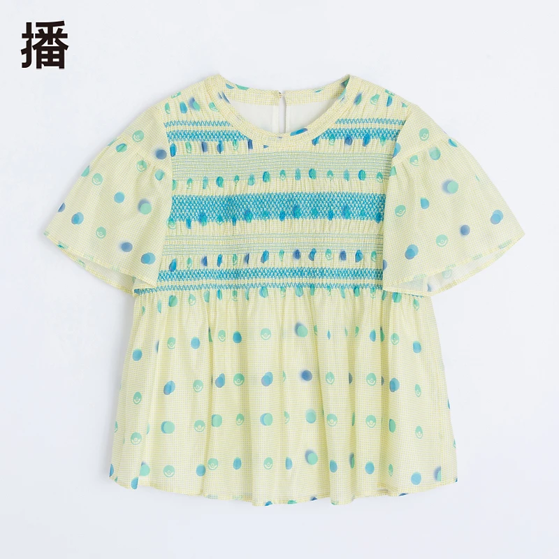 播broadcast 文艺印花花式上衣BDQ2HD1423夏日波波苏打