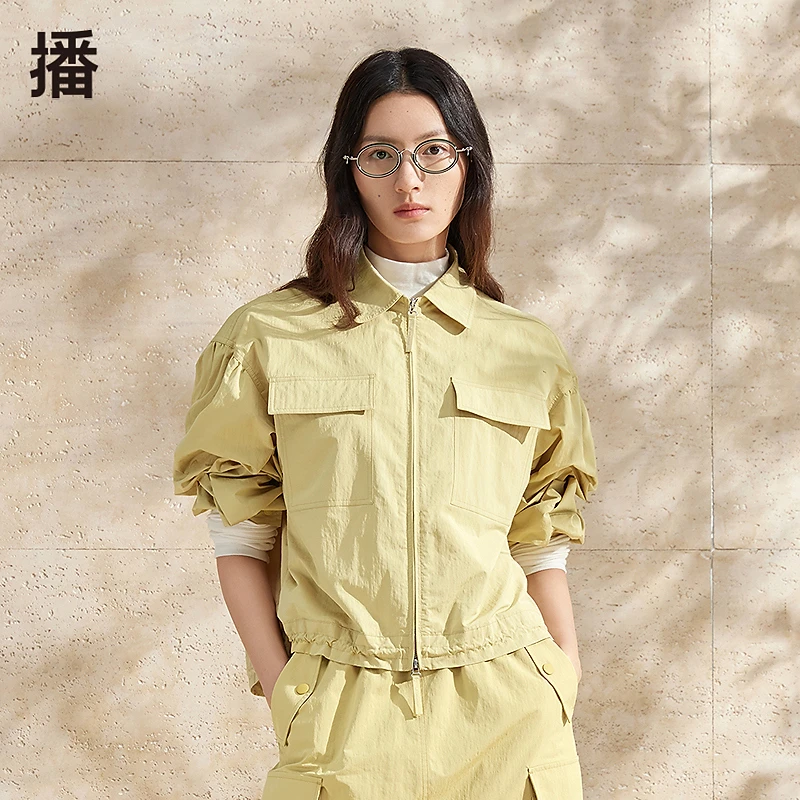 播秋季工装短外套小个子宽松夹克上衣BDR1WD0149