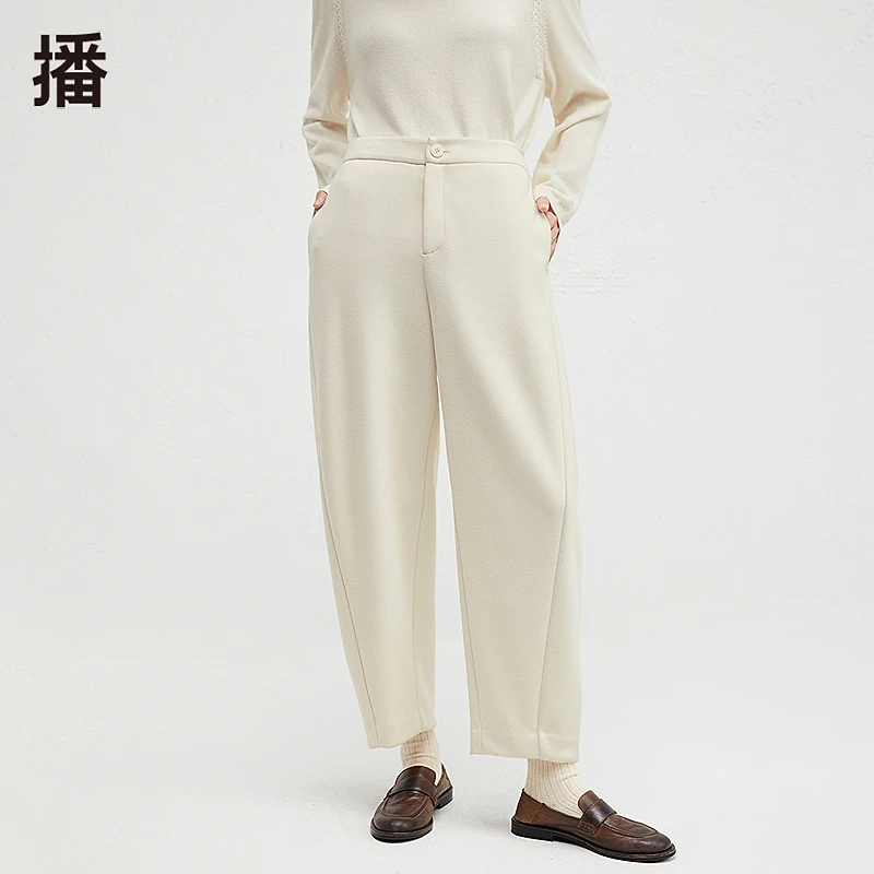 播舒适简约平整腰头裤子BDR4KD3931