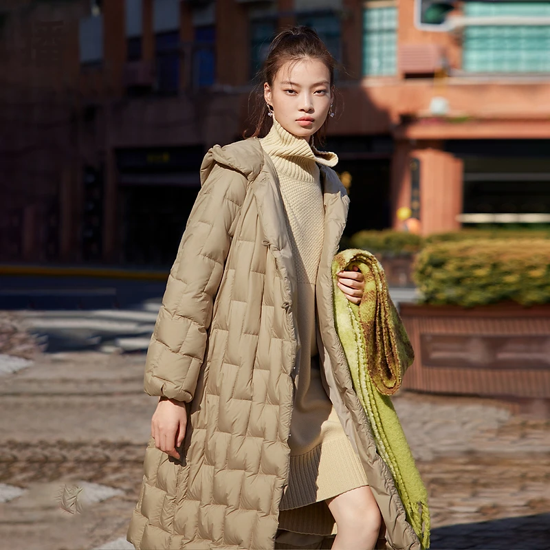 播秋冬【连帽简约设计师中长款】羽绒服BDQ4RD0955