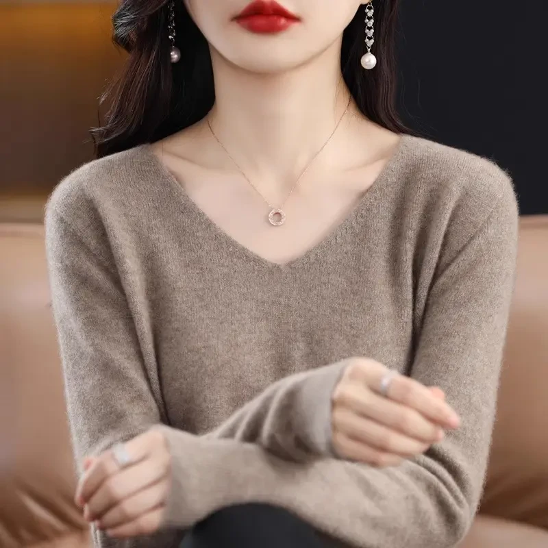 哥弟阿玛施官方正品羊毛衫气质毛衣女款2024新款秋冬长袖针织上衣