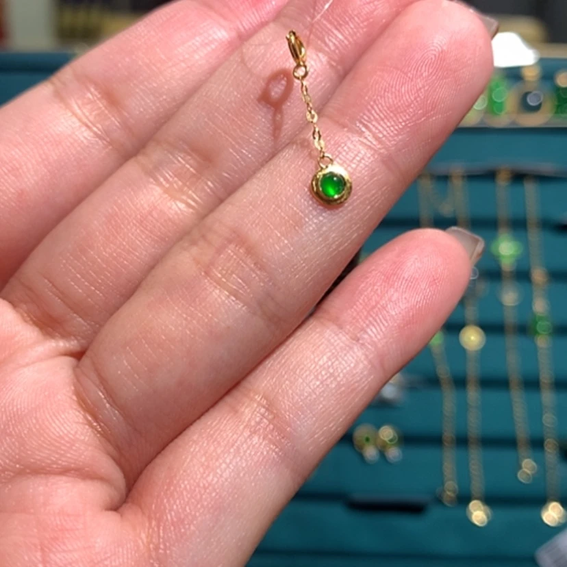 【闪购商品】翡翠吊坠18K金镶嵌
