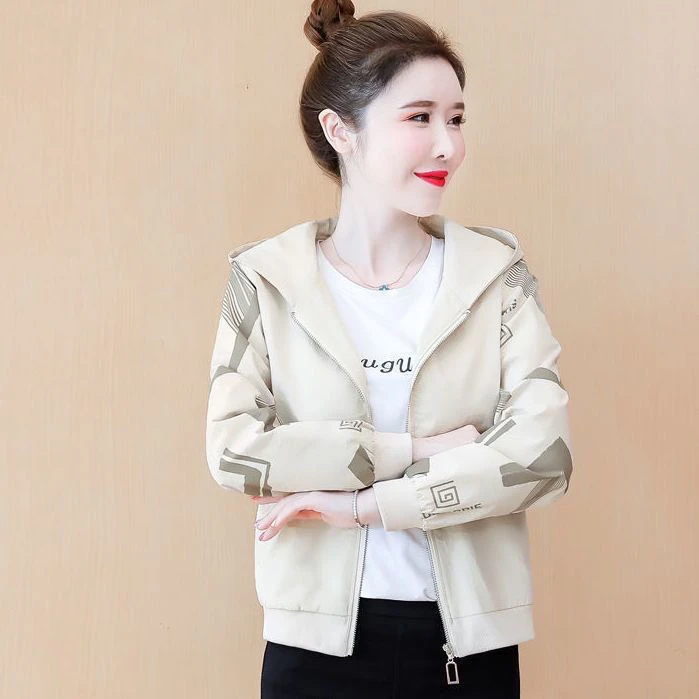 小香风短款夹克外套女春季新款韩版休闲百搭小个子连帽棒球服
