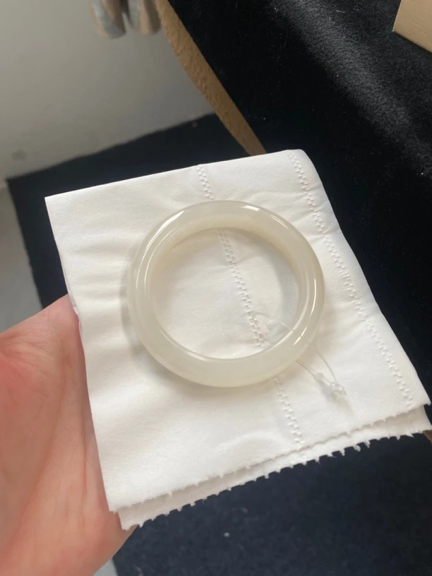 天然和田玉藕粉手镯