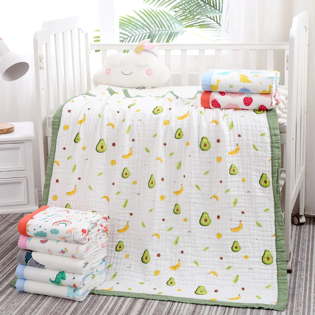 送方巾150*115全棉纱布浴巾午休毯泡泡纱6层四季加大柔软多层盖被