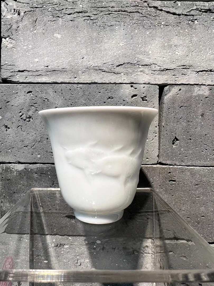 陶瓷茶杯景德镇浮雕釉面主人杯