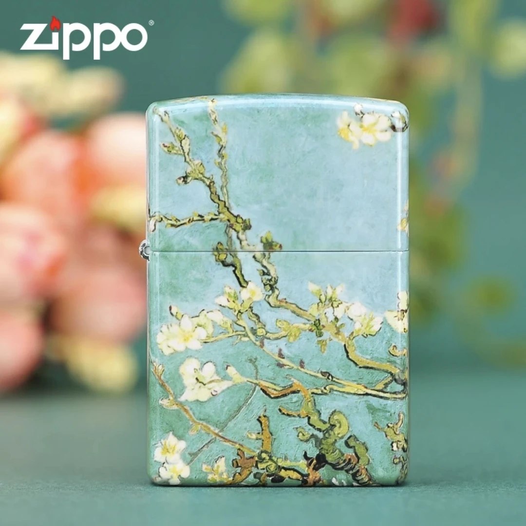 打火机ZIPPO正版 枝上杏花 防风个性男士经典款防风煤油打火机