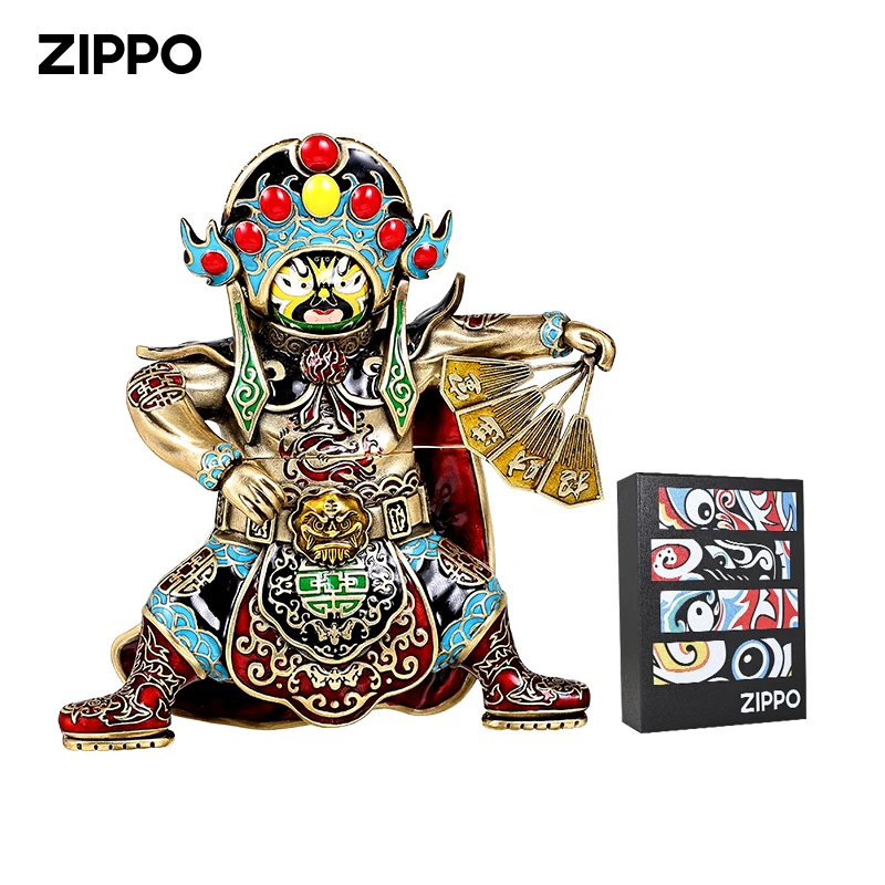打火机ZIPPO正品夜光国潮川剧变脸骷髅防风煤油打火机DY9920TJ
