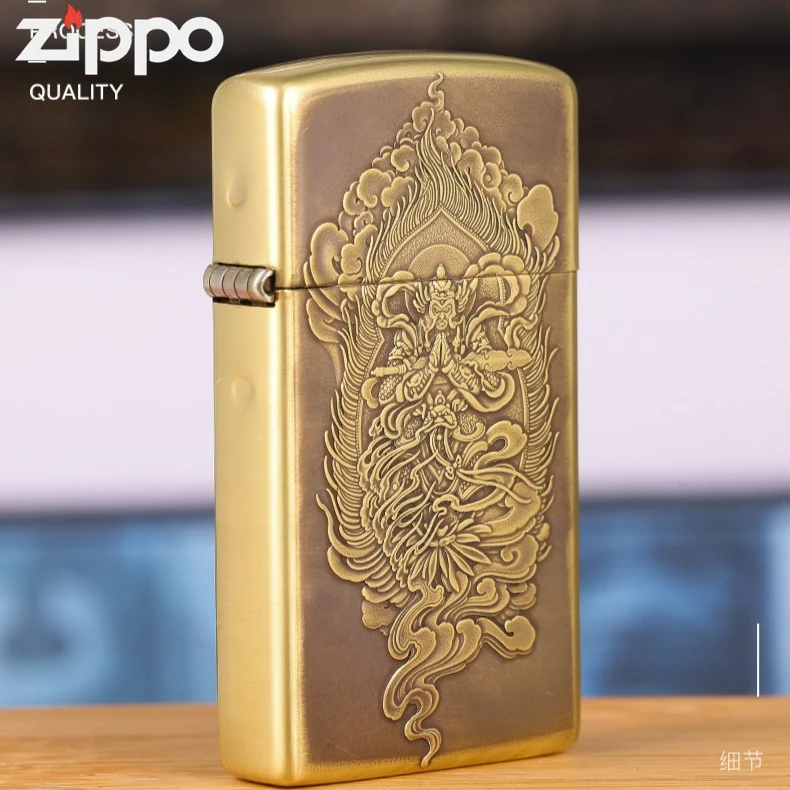 打火机ZIPPO正版 昙花韦陀 龙 鬼王老师作品收藏款防风煤油打火机