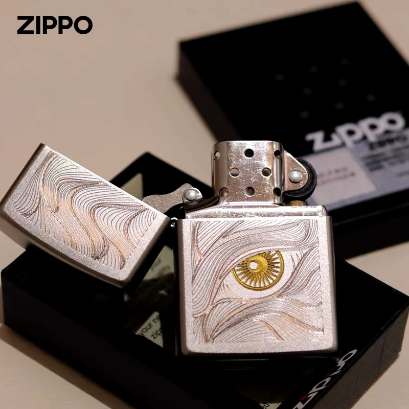 zippo打火机【秋水含睛】官方旗舰正品防风送男友生日礼物TCJ1