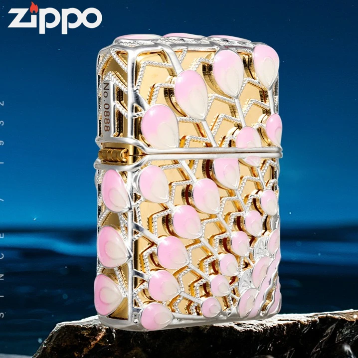 ZIPPO打火机正品 孔雀开屏金色-蓝色 经典个性送礼防风煤油打火机