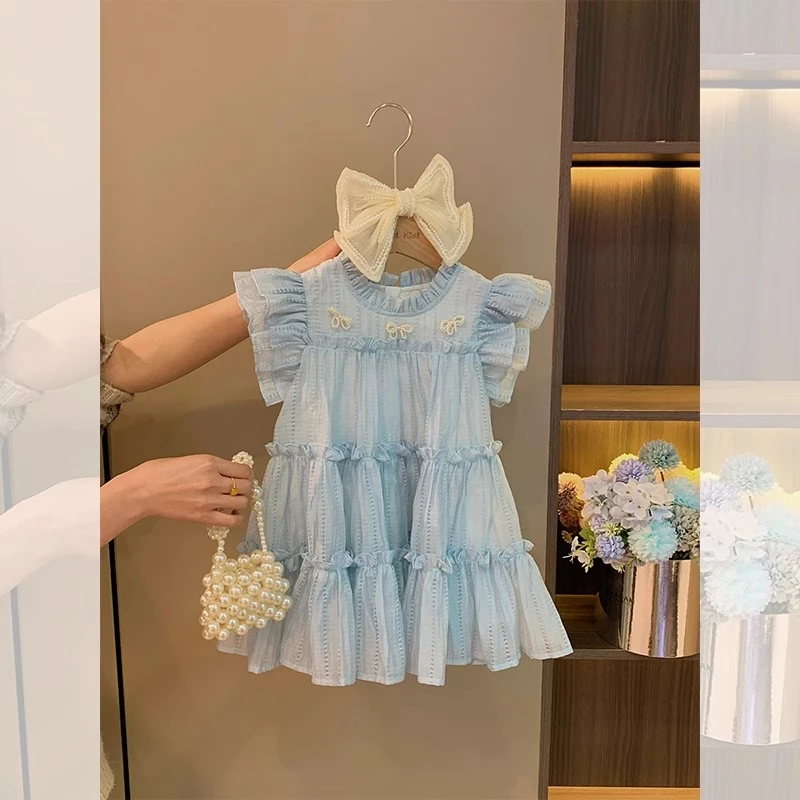 女童背心裙公主裙2025新款夏装小童礼服宝宝洋气连衣裙夏款儿童节
