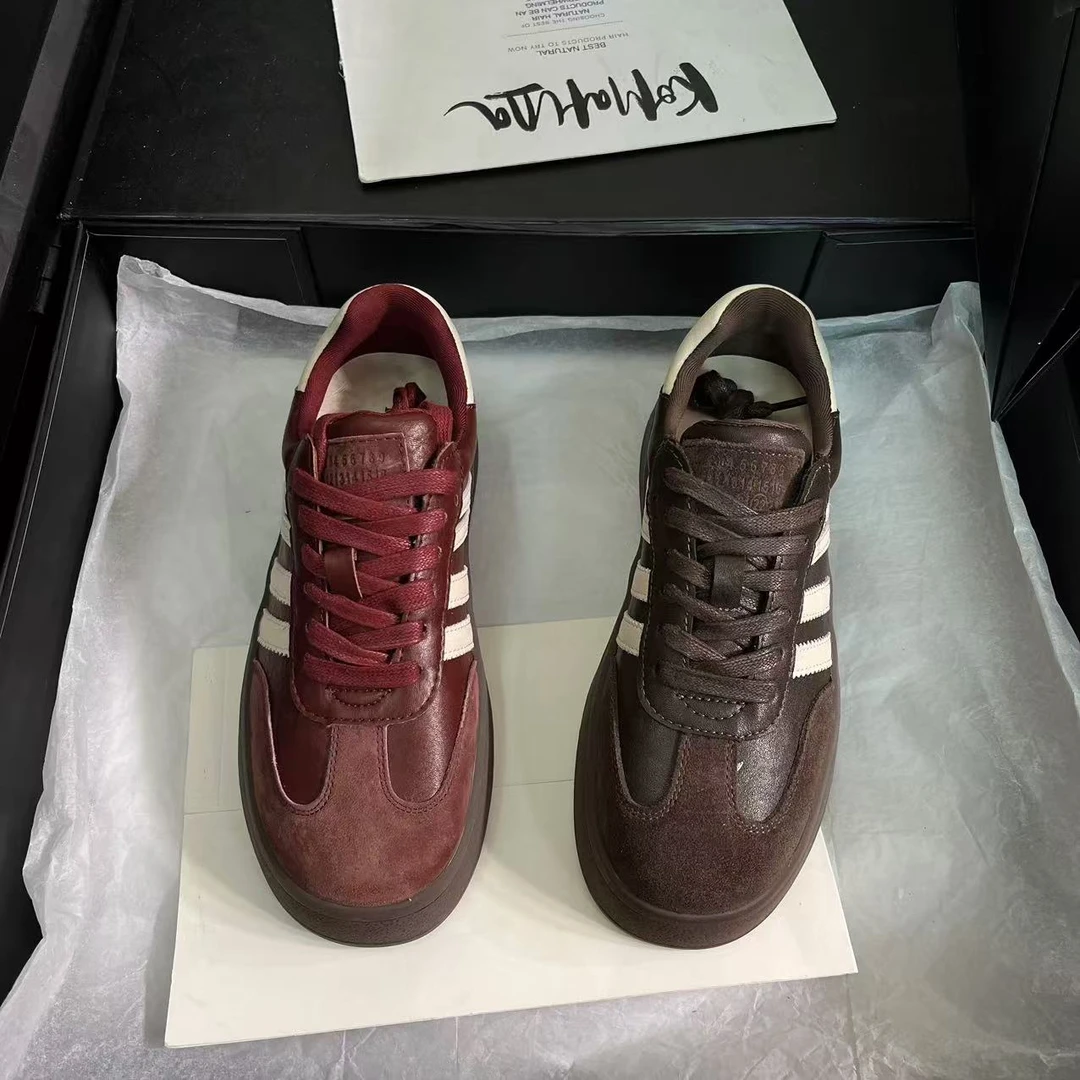 【一杯美式】厚底德训鞋女2024新款运动阿甘鞋休闲板鞋潮6676-9