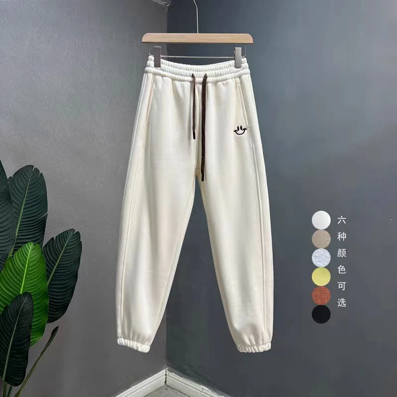 2024春款潮牌笑脸刺绣卫裤