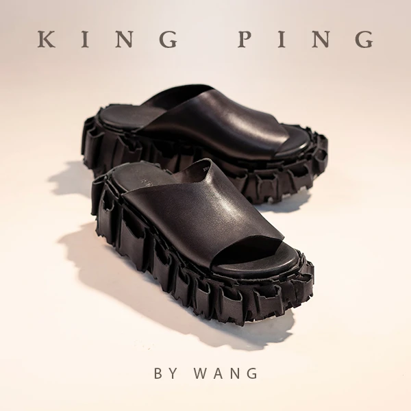 KING PING By WANG原创艺术新款女士拖鞋手工定制