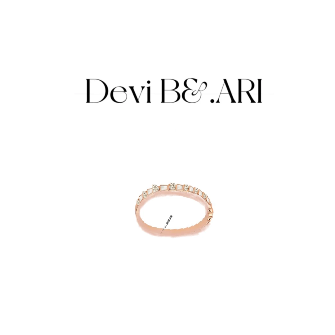 925银戒指 《拼钻蛇》气质时尚窄版个性百搭戒指镶钻轻奢精致小众