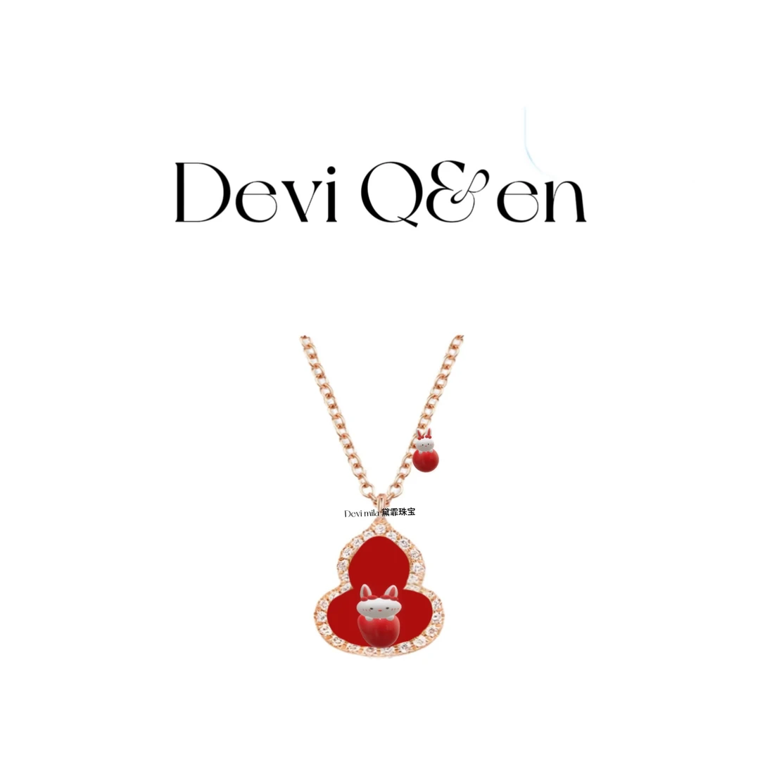 坠链均925银 【QL中号大带小葫芦】气质轻奢时尚百搭项链Q02镶嵌