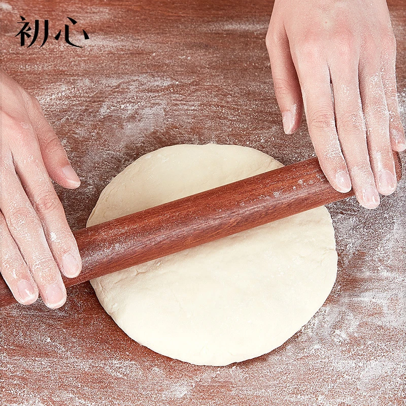 初心乌檀木擀面杖实木擀面棍家用商用赶面棍棒杆面棍杖擀饺子皮器