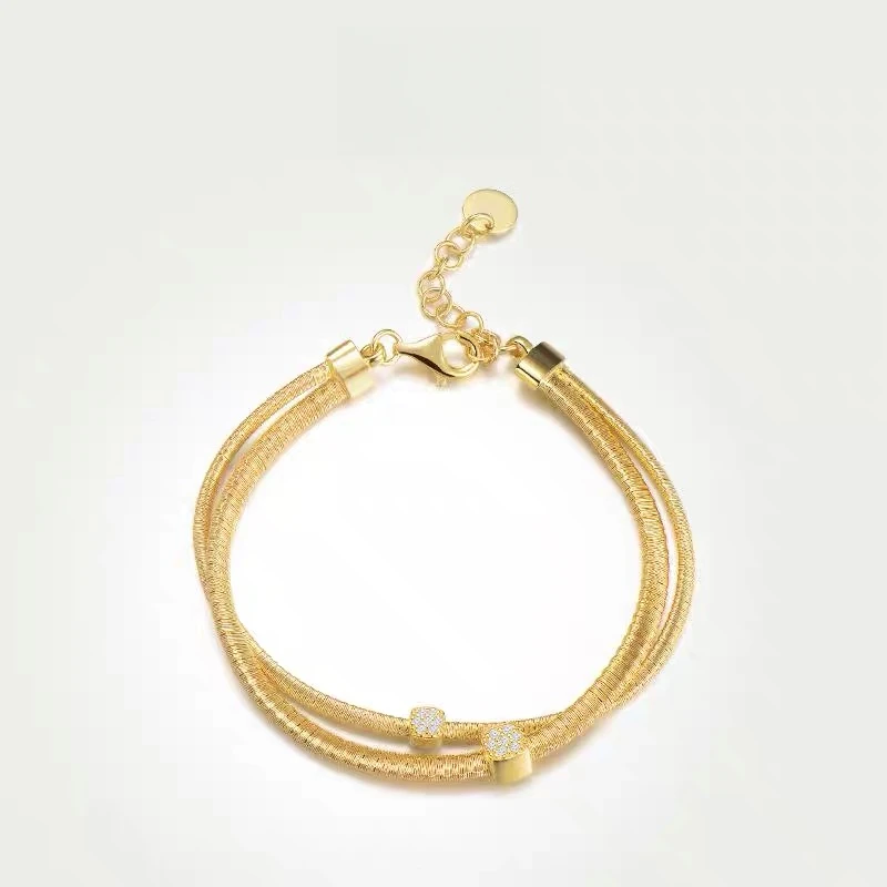 925银合成锆石手链 高定【光影交织】意大利重工气质设计师女生手链