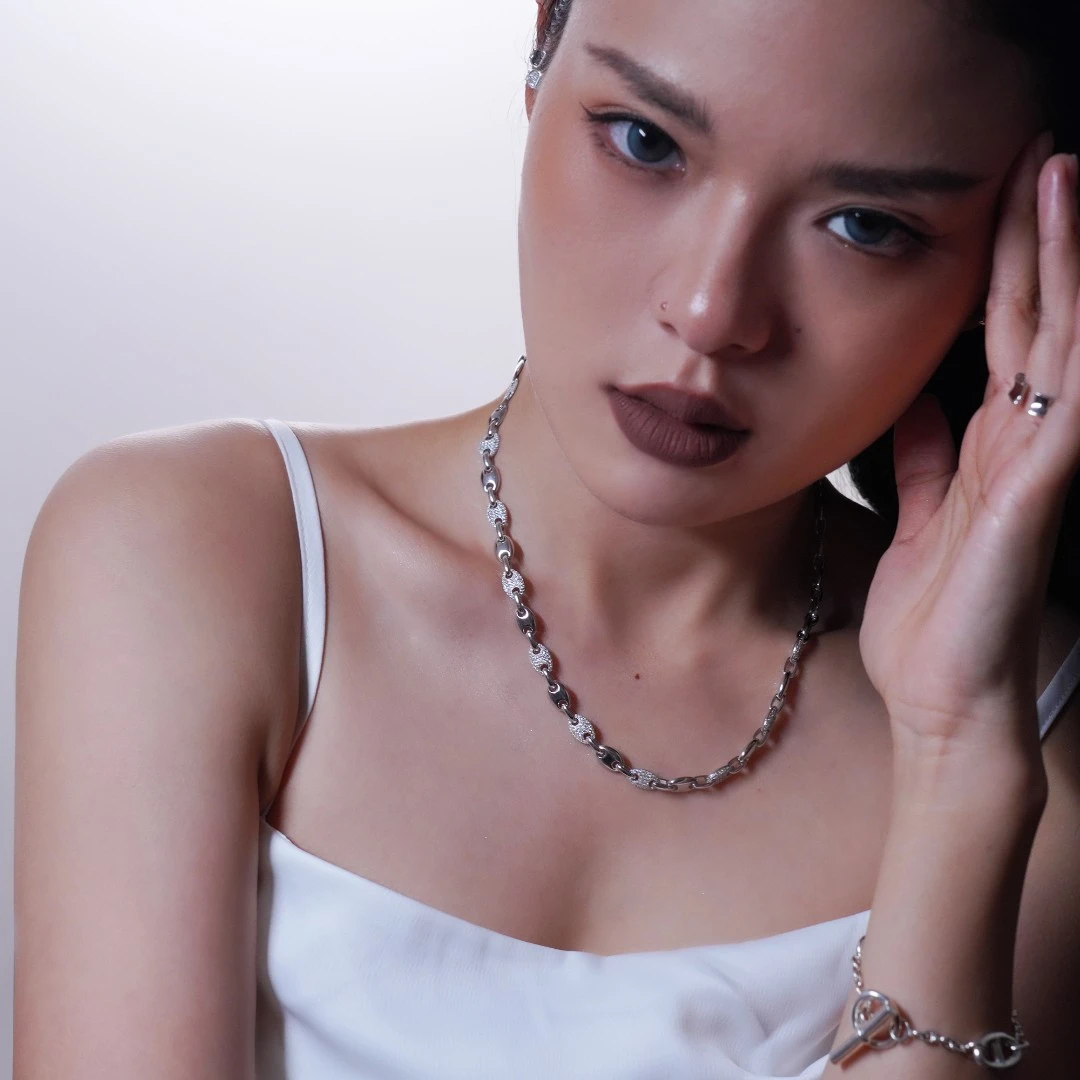 链子925银 手工轻奢气质百搭欧美风小众简约链子拼接款项链ZUOZUO